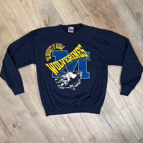 Vintage University of Michigan Wolverines Crewneck Sweatshirt Mens 2XL - Picture 1 of 5